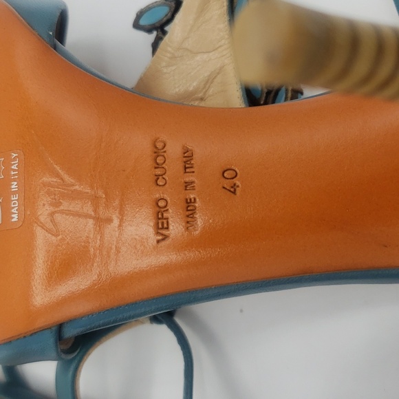 Giuseppe Zanotti size 40 NEW COLOR AQUA BLUE 100% AUTHENTIC NO BOX - Picture 10 of 12